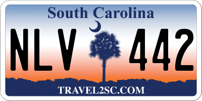 SC license plate NLV442