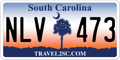 SC license plate NLV473
