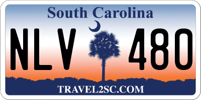 SC license plate NLV480