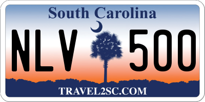 SC license plate NLV500