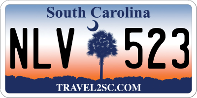 SC license plate NLV523