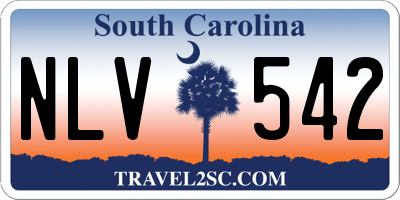 SC license plate NLV542