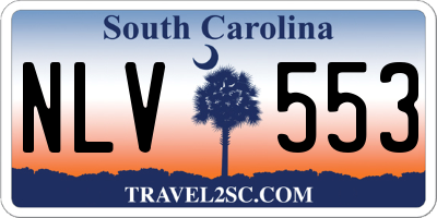 SC license plate NLV553