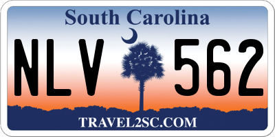 SC license plate NLV562