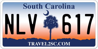 SC license plate NLV617
