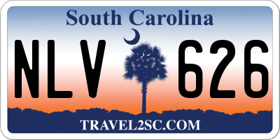 SC license plate NLV626