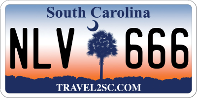 SC license plate NLV666