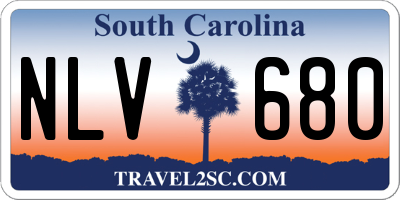 SC license plate NLV680