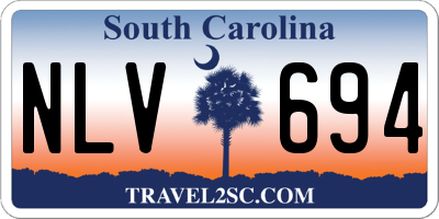 SC license plate NLV694