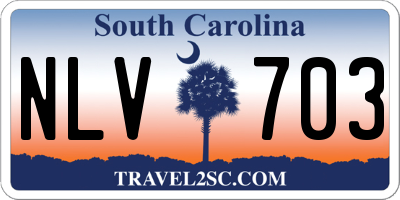 SC license plate NLV703