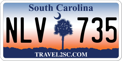 SC license plate NLV735