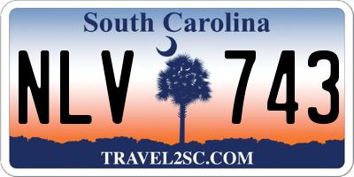 SC license plate NLV743