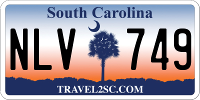 SC license plate NLV749