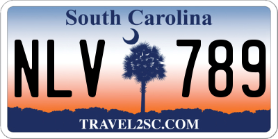 SC license plate NLV789