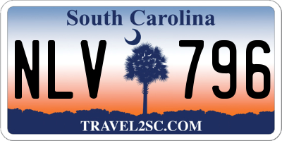 SC license plate NLV796