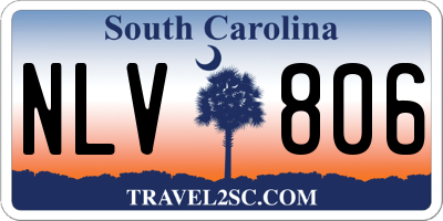 SC license plate NLV806