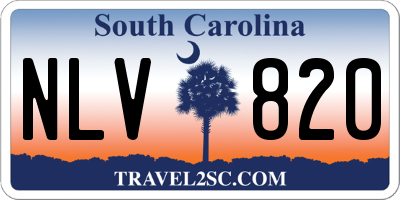 SC license plate NLV820