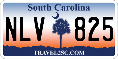 SC license plate NLV825
