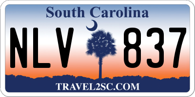 SC license plate NLV837