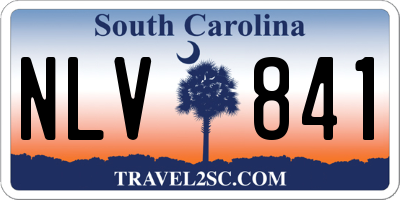 SC license plate NLV841