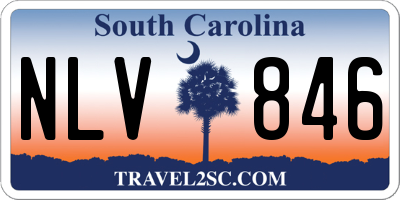 SC license plate NLV846