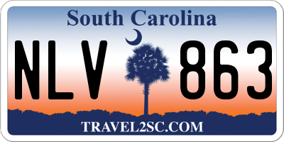 SC license plate NLV863