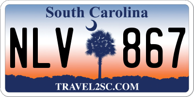 SC license plate NLV867