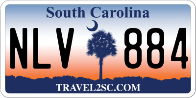 SC license plate NLV884