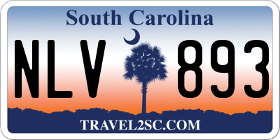 SC license plate NLV893