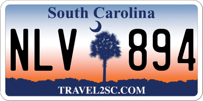 SC license plate NLV894