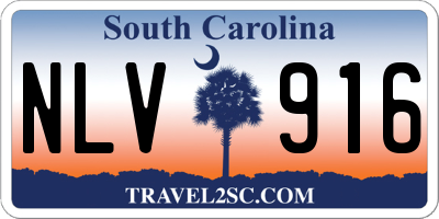 SC license plate NLV916