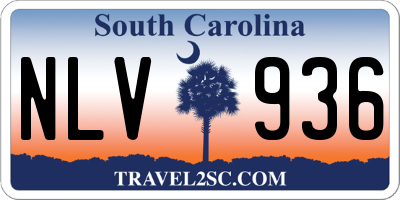 SC license plate NLV936