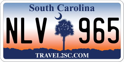 SC license plate NLV965