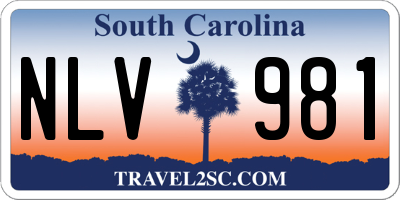 SC license plate NLV981