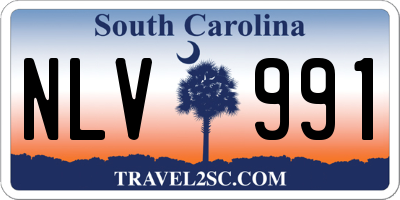SC license plate NLV991