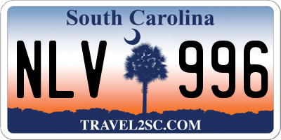 SC license plate NLV996