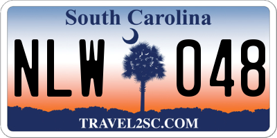 SC license plate NLW048