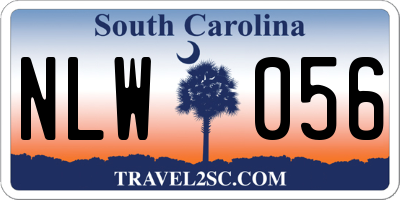 SC license plate NLW056