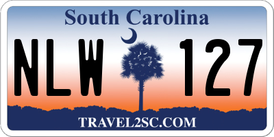 SC license plate NLW127