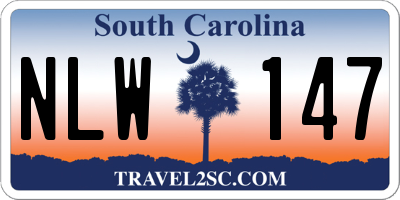 SC license plate NLW147