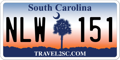 SC license plate NLW151