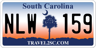 SC license plate NLW159