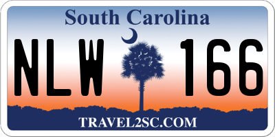 SC license plate NLW166