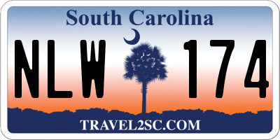 SC license plate NLW174