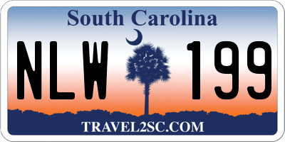 SC license plate NLW199