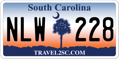SC license plate NLW228