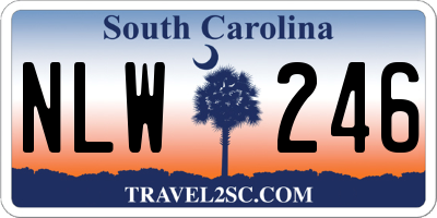 SC license plate NLW246