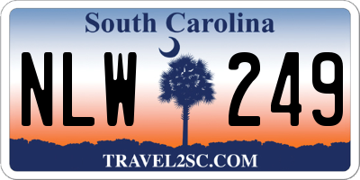 SC license plate NLW249