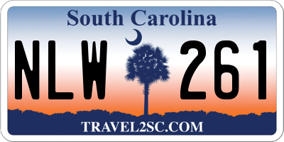 SC license plate NLW261