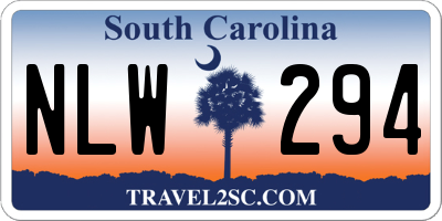 SC license plate NLW294